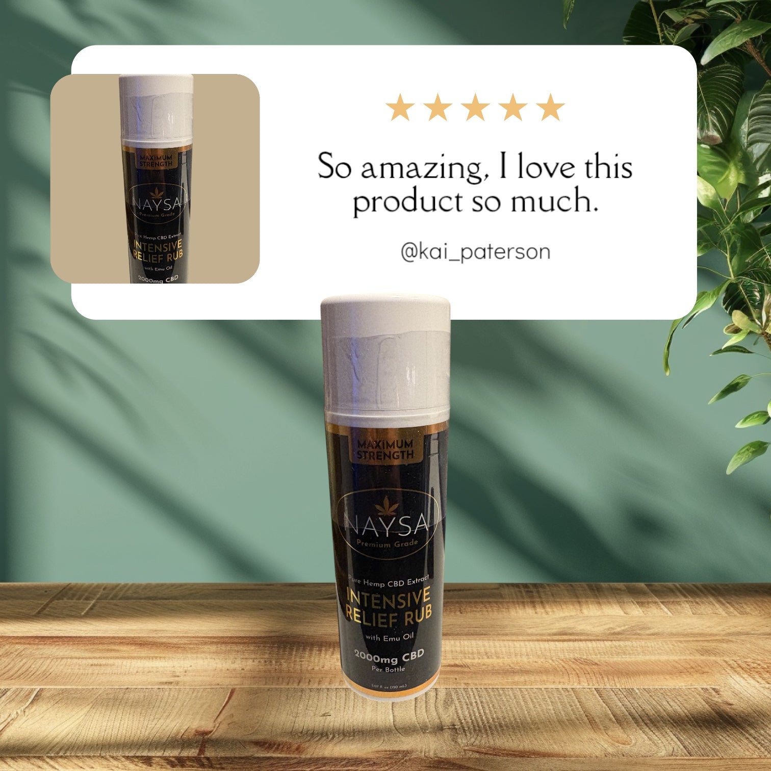 Intensive Relief Rub with Emu Oil 2000mg CBD